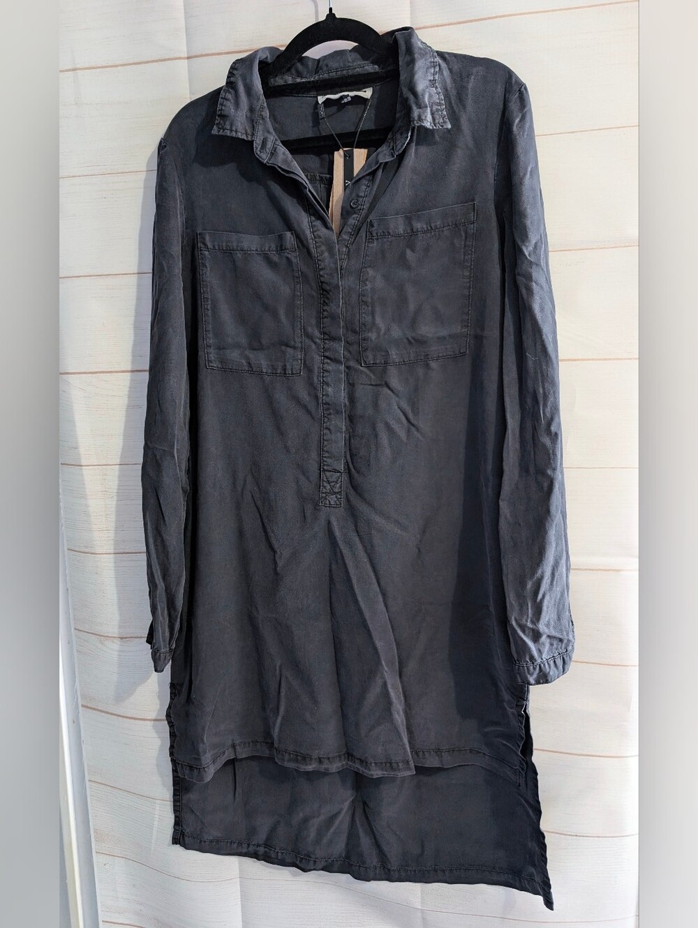 Noisy May Lyocel Button Down Tunic Top Shirt Dress Size Small